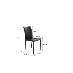 Chaise Milano noire><noscript><img width=