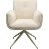 Chaise pivotante à acc. Hilla blanc>KARE Design Discount