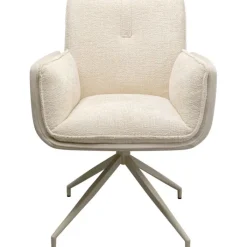 Chaise pivotante à acc. Hilla blanc>KARE Design Discount