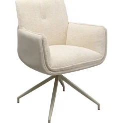 Chaise pivotante à acc. Hilla blanc>KARE Design Discount