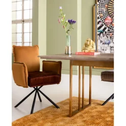 Chaise pivotante a. acc. Chelsea.marron>KARE Design Outlet