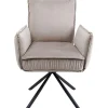 Chaise pivotante a. acc. Chelsea gris>KARE Design Best