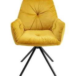 Chaise pivotante a. acc. Mila.jaune>KARE Design Outlet