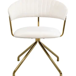 Chaise pivotante Belle velours crème>KARE Design Outlet