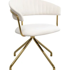 Chaise pivotante Belle velours crème>KARE Design Outlet