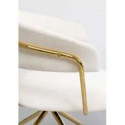 Chaise pivotante Belle velours crème><noscript><img width=