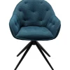 Chaise pivotante Carlito Mesh vert pétrole>KARE Design
