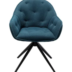 Chaise pivotante Carlito Mesh vert pétrole>KARE Design