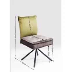 Chaise pivotante Chelsea vert><noscript><img width=