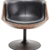 Chaise pivotante Club noyer>KARE Design Best
