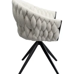 Chaise pivotante Knot bouclé><noscript><img width=