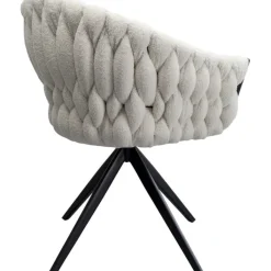 Chaise pivotante Knot bouclé><noscript><img width=