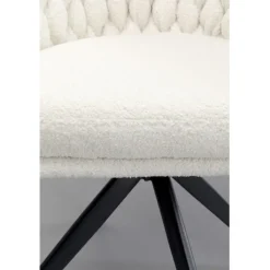 Chaise pivotante Knot bouclé><noscript><img width=