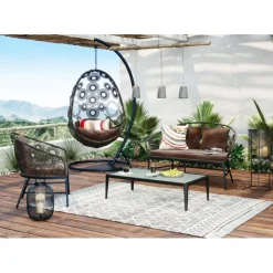 Chaise suspendue Ibiza marron><noscript><img width=