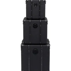 Coffre Voyage noir (3/parts)>KARE Design Outlet