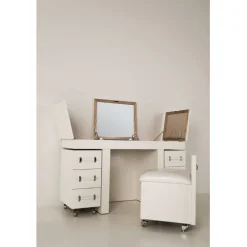 Coiffeuse Diva croco blanche (4 pcs)><noscript><img width=
