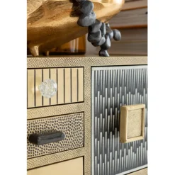 Commode haute Chalet doré 13 tiroirs><noscript><img width=
