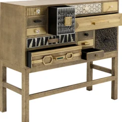 Commode haute Chalet doré 13 tiroirs><noscript><img width=