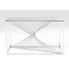 Console Laser argenté - verre clair 120x40>KARE Design Best