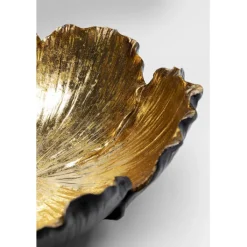 Coupe décorative Flower Bloom noir-doré Ø25cm><noscript><img width=