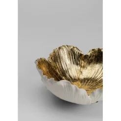 Coupe décorative Flower Bloom crème-doré Ø25cm><noscript><img width=