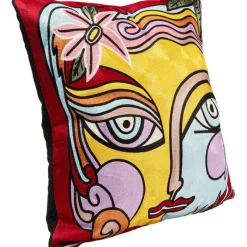 Coussin Art Line Face 50x50cm>KARE Design Outlet