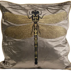 Coussin Glitter Dragenfly marron 40x40cm>KARE Design Discount