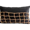 Coussin Grete Plaid noir 50x30cm>KARE Design Outlet