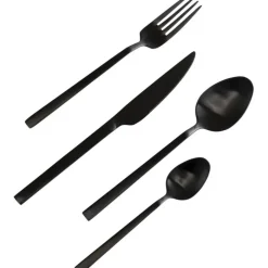 Couverts Gloria noir (16-pcs)><noscript><img width=