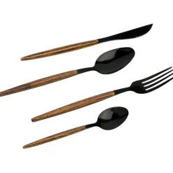 Couverts Paris noir mat (16-pcs.)>KARE Design Discount