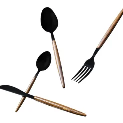 Couverts Paris noir mat (16-pcs.)>KARE Design Discount