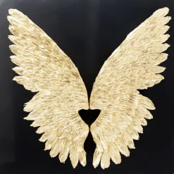 Décoration murale Wings doré Black 120x120cm>KARE Design Outlet