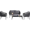 Ensemble de sièges Elba gris Quattro Outd. (4/part>KARE Design New
