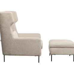 Fauteuil + tabouret Quinn High beige>KARE Design Sale