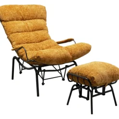 Fauteuil + tabouret Vienna Swing jaune>KARE Design Hot