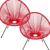 Fauteuil Acapulco cherry (set de 2)>KARE Design Sale