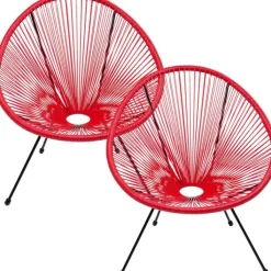 Fauteuil Acapulco cherry (set de 2)>KARE Design Sale