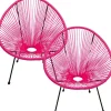 Fauteuil Acapulco fuchsia (set de 2)>KARE Design Outlet