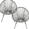 Fauteuil Acapulco gris (set de 2)>KARE Design