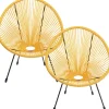 Fauteuil Acapulco jaune (set de 2)>KARE Design Discount