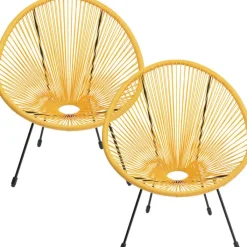 Fauteuil Acapulco jaune (set de 2)>KARE Design Discount