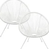 Fauteuil Acapulco Mono blanc (set de 2)>KARE Design Outlet