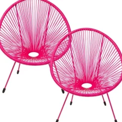 Fauteuil Acapulco Mono fuchsia (set de 2)>KARE Design Best