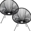 Fauteuil Acapulco Mono noir (set de 2)>KARE Design