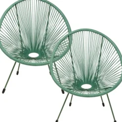 Fauteuil Acapulco Mono vert (set de 2)>KARE Design
