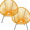 Fauteuil Acapulco orange (set de 2)>KARE Design Online