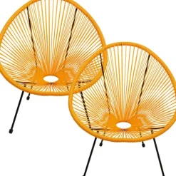 Fauteuil Acapulco orange (set de 2)>KARE Design Online