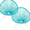 Fauteuil Acapulco turquoise (set de 2)>KARE Design Outlet