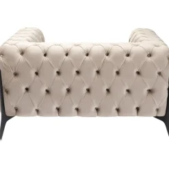 Fauteuil Bellissima velours taupe 120cm><noscript><img width=