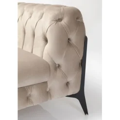 Fauteuil Bellissima velours taupe 120cm><noscript><img width=